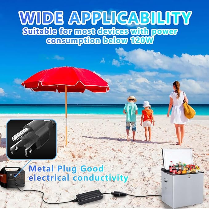 110V-240V to 12V 120W/10A Car Cigarette Lighter Socket AC/DC Power Supply Adapter for Car Inflator Refrigerator Vacuum Cleaner Stand-up Paddleboard (SUP) Pump