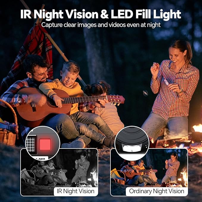 5K Video Camera Camcorder 56MP Wifi IR Night Vision Vlogging Camera, 16X Digital Zoom Touchscreen YouTubers Camera Recorder with Microphone, Lens Hood, Stabiliser, Remote Control, Tripod & 2 Batteries