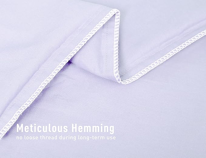 Sunflower King Pillowcases Set of 2, 100% Cotton King Size Pillow Cases 2, 20×40 inches Gloaming Purple, Soft and Breathable