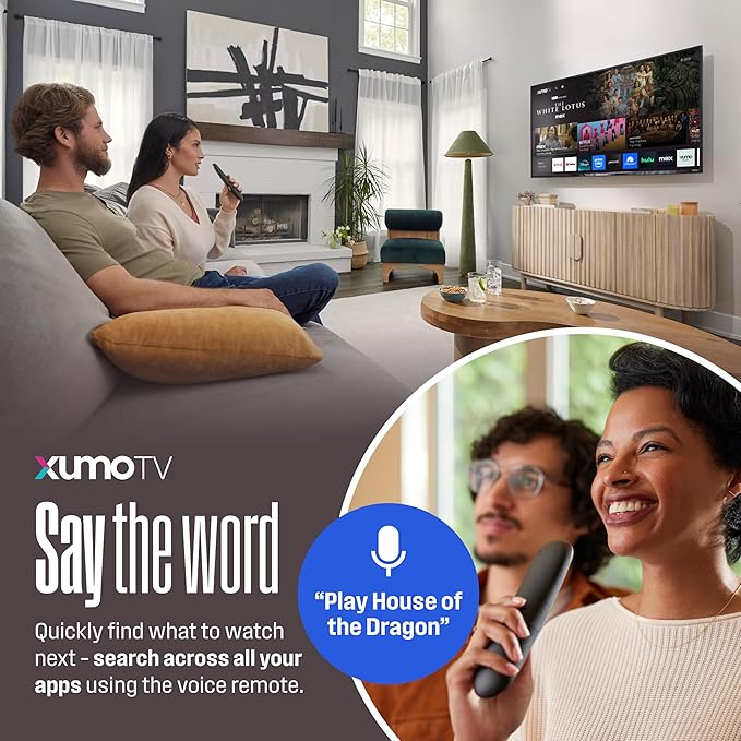 Westinghouse 40-inch Smart TV, FHD 1080P Xumo TV w/Voice Remote, Flat Screen Television w/Dolby Atmos, Blueooth, Apple AirPlay, Wi-Fi & Mobile Connectivity