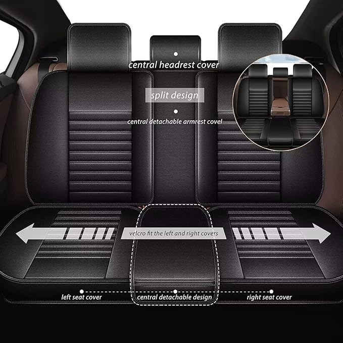 TTX LIGHTING Car Seat Covers Fit for 2009-2026 Kia Sportage Seat Covers Full Set 5 Seats Waterproof Faux Leather Car Seat Cushion Protector Compatible Airbag(Black)