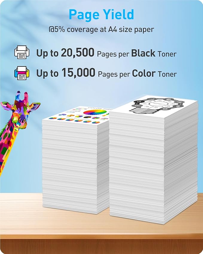 MasaiMara 654X 654A CF330X CF331A CF332A CF333A Compatible Toner Cartridges Replacement for HP Color Laserjet Enterprise M651 M651n M651dn M651xh Printer (Black Cyan Magenta Yellow, 4-Pack)