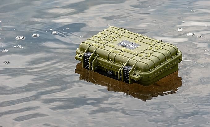 MEIJIA Portable All Weather Waterproof Protective Hard Case, Small Camera Case,Dry Case with Customizable Foam,Fit Use of Drones, Camera,Equipments, 11.65 ”x8.35”x3.78”