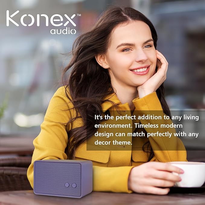 K-Cube-PP Bluetooth Speaker, 5W HD Sound, Bluetooth V5.0, 12H Playtime, Purple