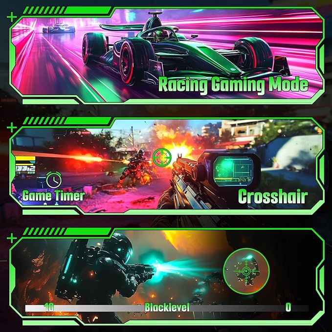 SANSUI 27 Inch Curved 240Hz Gaming Monitor, 2K WQHD 1500R Curved Computer Monitor, 120% sRGB, MPRT 1ms, Freesync, HDR, VESA(100 * 100mm),HDMI*2, DP1.4 * 2(DP Cable Included)