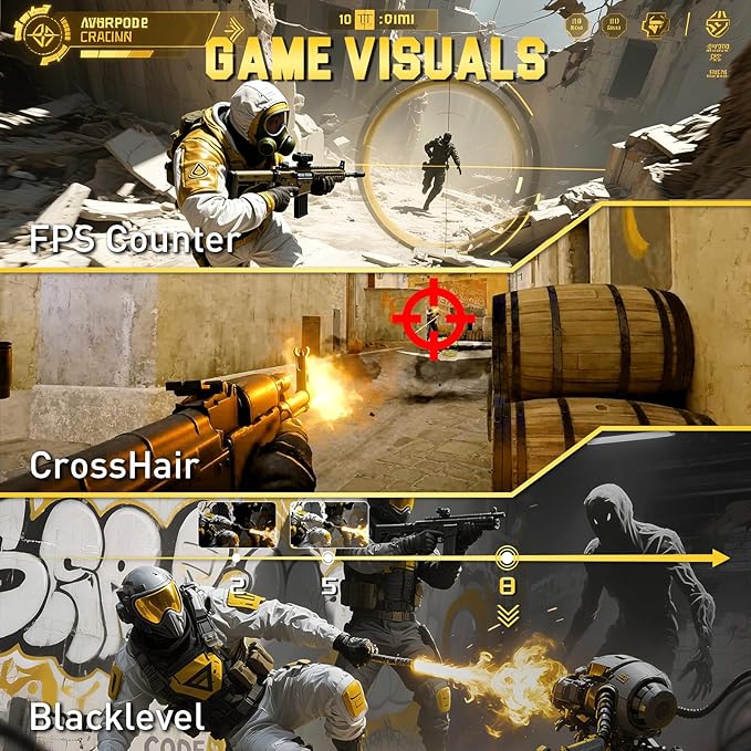 SANSUI 24.5 Inch Gaming Monitor 300Hz, QHD 2560×1440 Computer Monitor, 1ms Fast IPS Panel with 2× HDMI + 2× DP Ports, 130% sRGB Eye Care VESA Support (DP Cable Included ES-G25F6Q Pro)