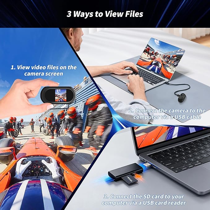 1080P Mini Action Camera, Magnetic Mini Body Cam, Portable Small Sports Camera, HD 1080P Action Camera with Display Screen for Bicycle and Motorcycle Helmet Camera for Work, Travel, Pet Walking