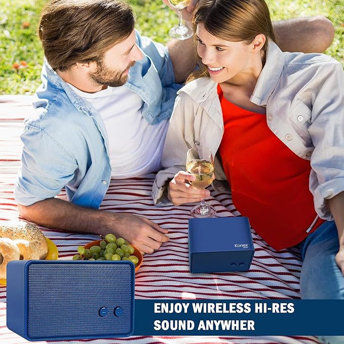 Bluetooth Speaker, Loud Small Portable Wireless Speaker with 5W HD Sound, Bluetooth V5.0, 12H Long Playtime, Outdoor Speaker for Home, Office, Party, Gift for Friend, Blue