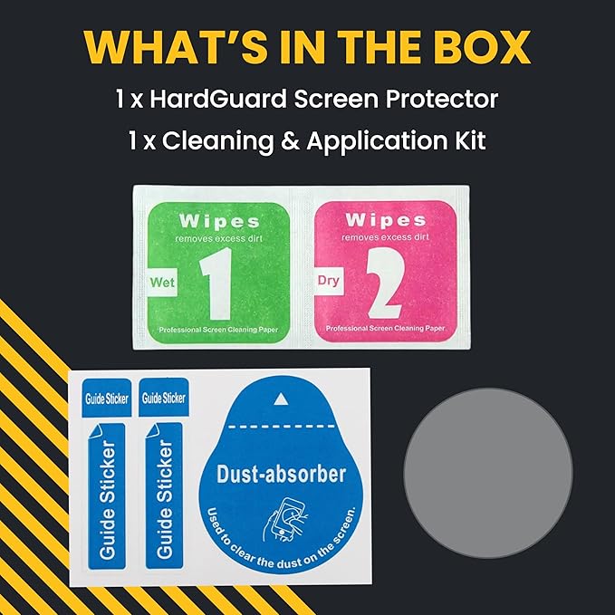 Hard Hat Smartwatch Screen Protector, Scratch Resistant, Impact Absorbing, Ultra-Clear, Touch Responsive, Easy Install, Fits Hard Hat Foreman Smart Watch for Men