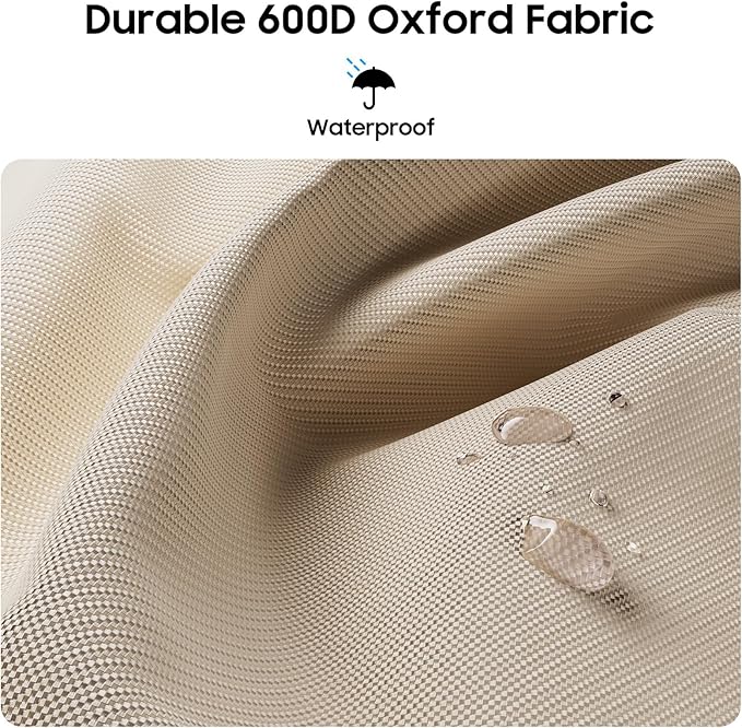 SYLVOX Outdoor TV Cover, 600D TV Cover for 50 to 55 inches TV, Waterproof, Weatherproof and Dust-Proof TV Screen Cover with Remote Control Pocket, Perfect for outdoor TV protection, Khaki