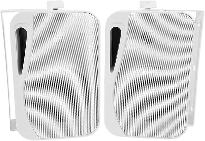 Rockville HP4S Pair 360W 4" Outdoor/Indoor Speakers 4 Ohm, Weather-Resistant, Swivel Brackets, 4" Woofer + 1/2" Tweeter, for Home Theater and Patio