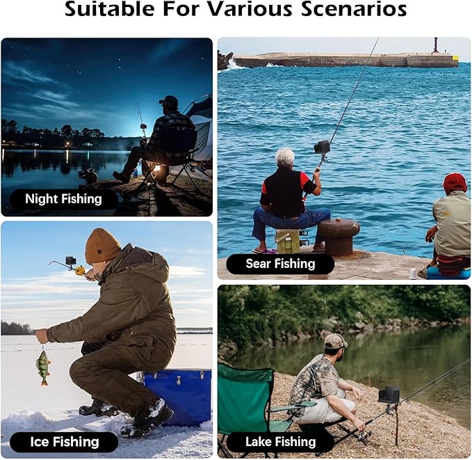 Underwater Fishing Camera, Fishing Camera with Infrared Night Vision Light and Upgraded HD Lens,Portable Fish Finder with 98ft Cable for Ice Lake Boat Kayak Fishing, Waterproof