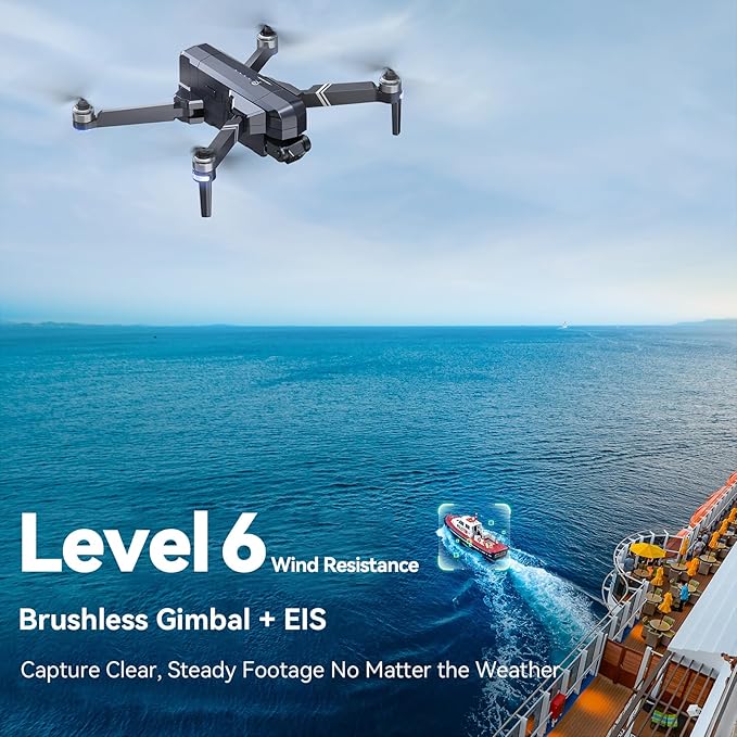 Ruko F11GIM2 Drones with Gimbal+EIS 4K Camera for Adults, 96 Min Long Flight Time 16404ft Long Range FPV, Auto Return Home with GPS, Level 6 Wind Resistance, Foldable Quadcopter