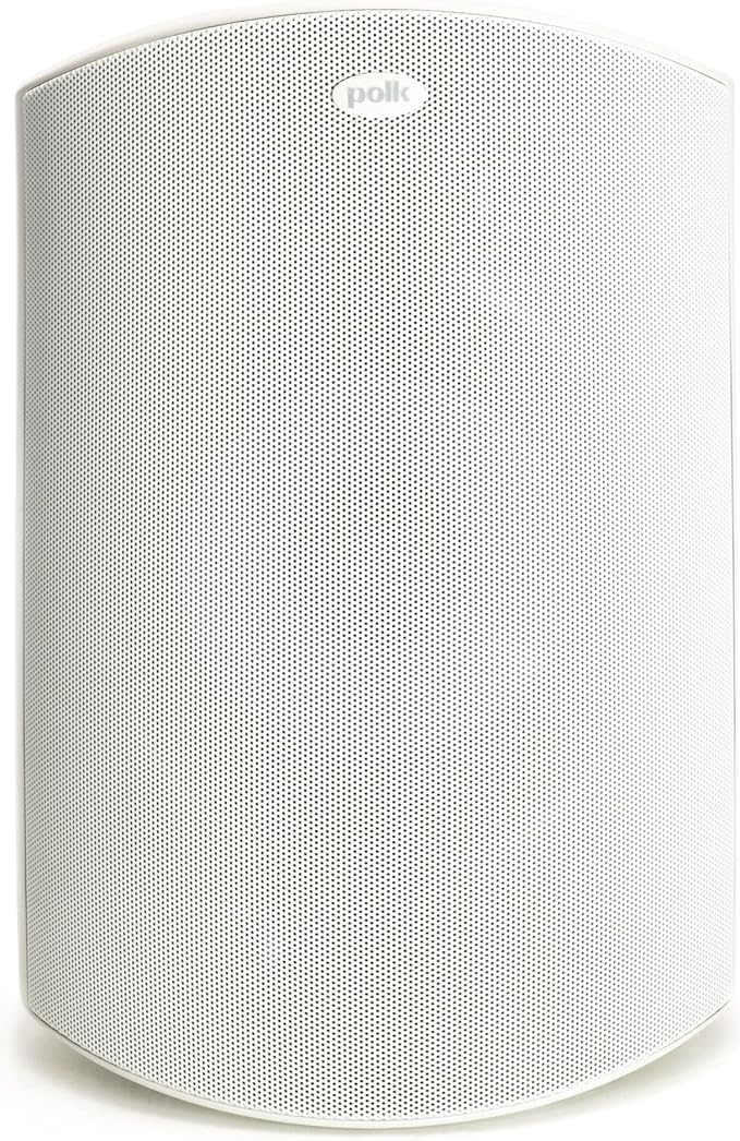 Polk Audio Atrium 8 SDI Flagship Outdoor Speaker (White) - Use as Single Unit or Stereo Pair, Powerful Bass & Broad Sound Coverage, Withstands Extreme Weather & Temperature
