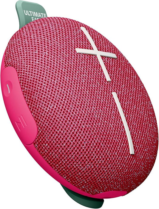 Ultimate Ears MINIROLL Ultra-Portable Waterproof Bluetooth Speaker, Big Bass, IP67 Dustproof, 131 ft Range - Gentle Pink