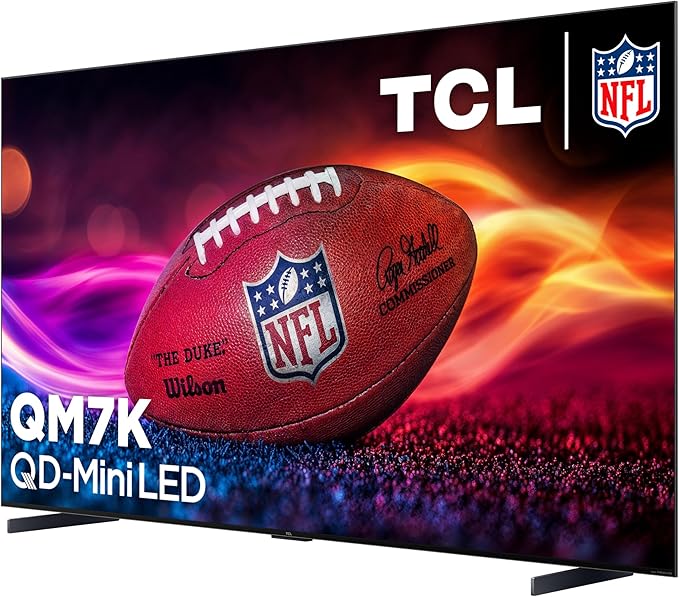 TCL 98-Inch Class QM7K Series QD-Mini LED 4K UHD Google Smart TV Best Premium Mini-LED TV - QLED, 144hz, 288hz Gaming Rate, Anti-Reflective Screen, Bang & Olufsen Audio, Atmos (98QM7K, 2025 Model)