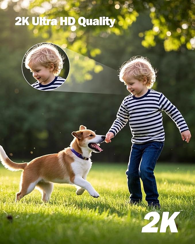 3MP Security Camera Outdoor Wired: Camera for Home Security Outdoor 2.4G/5G WiFi Homekit Dome Surveillance Video Cam Outside 360° PTZ Auto Tracking Color Night Vision 24/7 Recording Motion Detection