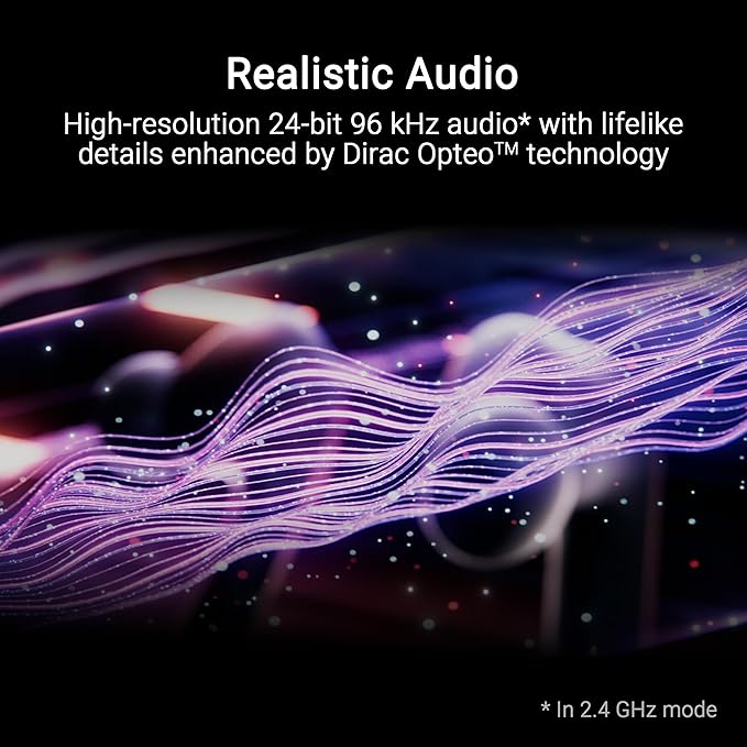 ASUS ROG Cetra True Wireless SpeedNova Gaming Earbuds – Dual-Mode (BT, 2.4GHz), Realistic Audio, Dirac Opteo, Bone-Conduction AI Mic, Adaptive ANC, 46Hr Battery, PC, PS5, PS4, Switch, Mobile - White