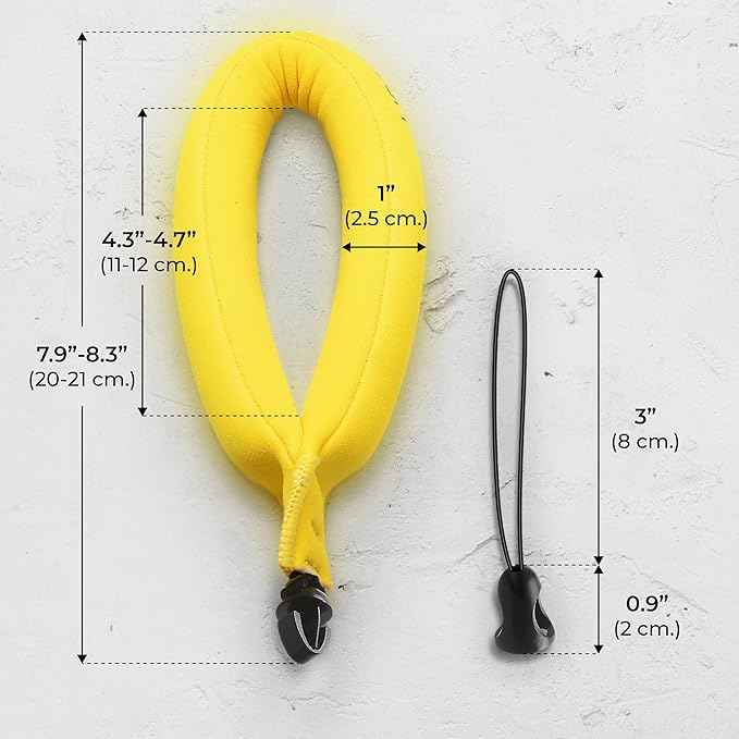 Waterproof Camera Float (2-pack) Floating Camera Strap for Underwater GoPro/Panasonic Lumix/Nikon COOLPIX AW110/Canon PowerShot D20 - Float Case Around Wrist Save Device from Sinking - 1 Year Warranty