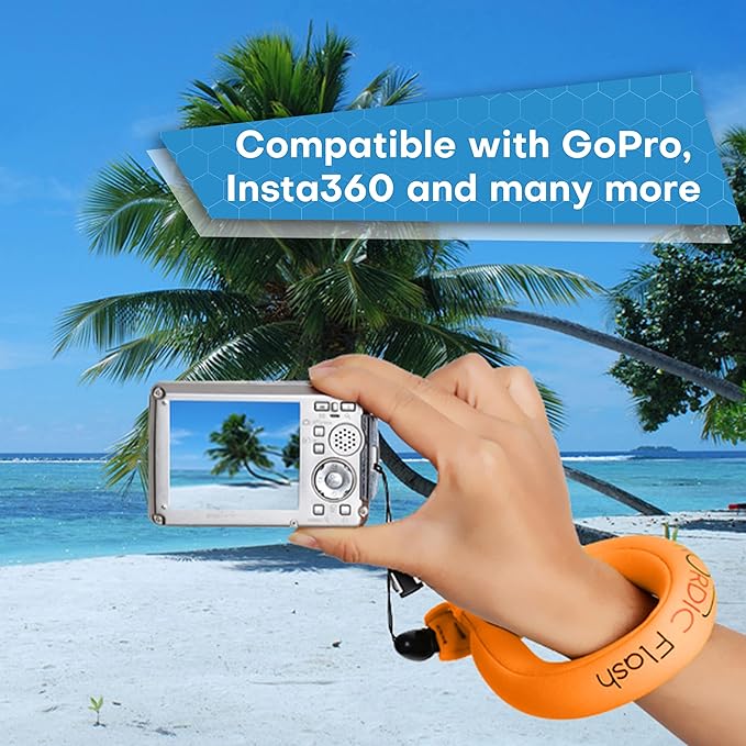 Waterproof Floating Strap for GoPro Hero, DJI Osmo Action, Insta360, Fujifilm FinePix, Nikon Coolpix, Canon & iPhone Camera Float (2-Pack)