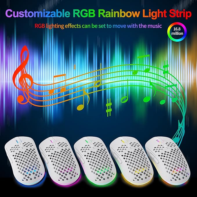 TMKB Falcon M1SE Honeycomb Gaming Mouse and 60% Wireless Mechanical Gaming Keyboard