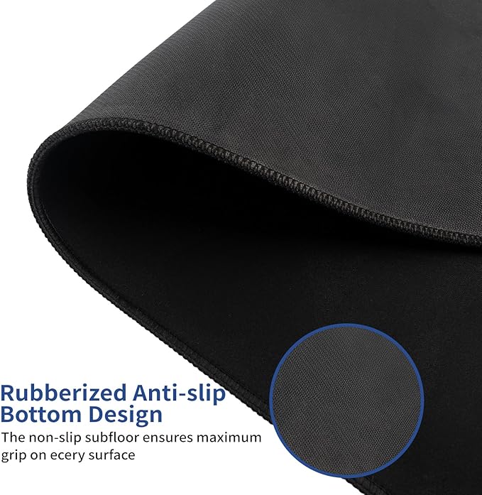 15W Large Gaming Mouse Pad with Superior Micro-Weave Cloth, Extended Desk Mousepad with Stitched Edges, Non-Slip Base, Water Resist Keyboard Pad for Gamer, Office & Home, 30 x 12 in, Black