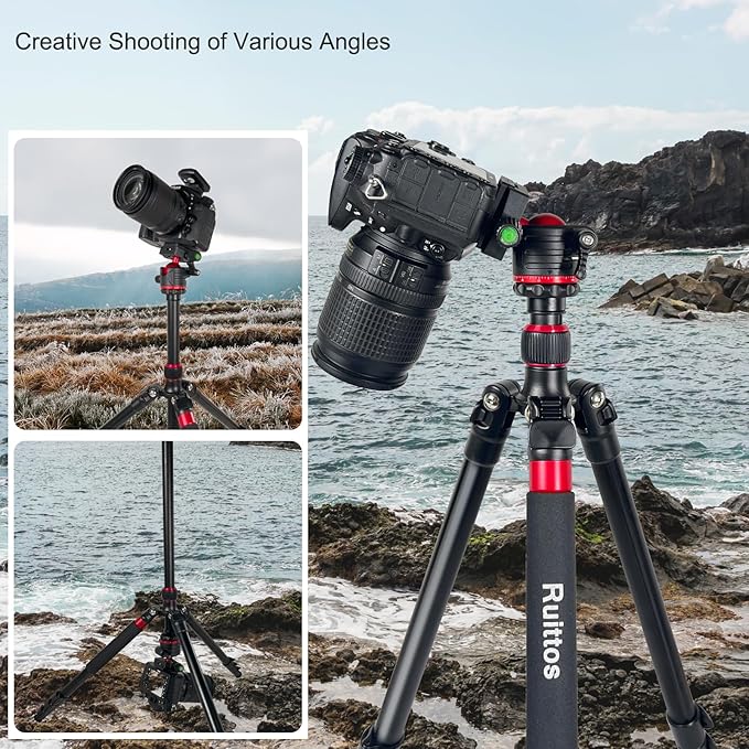 Travel Tripod, 70" Camera Tripod Monopod with Ball Head Lightweight Aluminum Portable for DSLR/SLR Cameras, Video Camcorders, Action Cameras, Phones, Telescopes...8.8lbs (TM70-LB36)