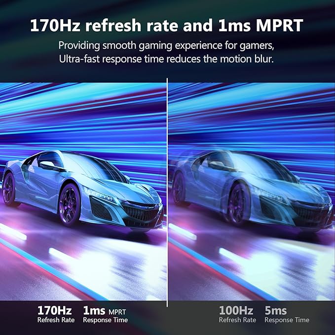 Z-Edge 32 inch Curved Gaming Monitor, QHD 1440P 170Hz 165Hz 144Hz Curved Monitor, 1500R Computer Monitor, MPRT 1ms Monitor, 16.7M Colors, 3000:1 Contrast, UG32 Ultra Slim Bezel, DP x2, HDMI x2