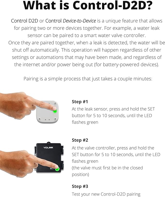 YoLink LoRa 1/4 Wireless Range Smart Motion Sensors, Indoor Motion Detector, Alexa, IFTTT, Home Assistant, Movement Detector App Alerts Remote Monitor, 2 Pack, YoLink Regular Hub Included