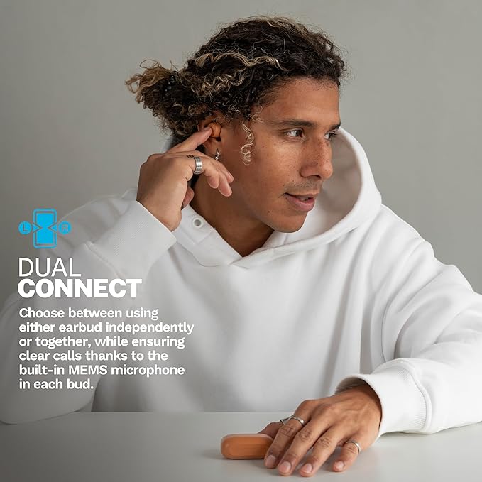 JLab Go Air Pop+ Tones True Wireless Earbuds, in Ear Headphones, Bluetooth Earphones, 35H Playtime Ear Buds, Bluetooth Earbuds with Microphone, USB-C Charging Case, Dual Connect, EQ3 Sound, (7572 W)