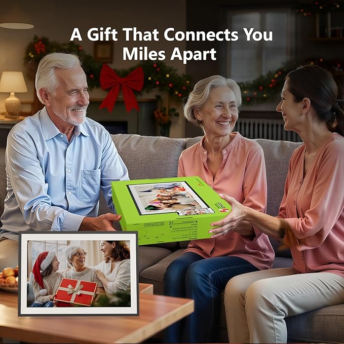 Digital Picture Frame, Frameo 15.6 inch Large Digital Photo Frame WiFi, 1920*1080 IPS FHD Touchscreen, 32GB, Instant Share Pictures Video, Photo Frame Electronic, Gift for Mom, House Warming, Wedding