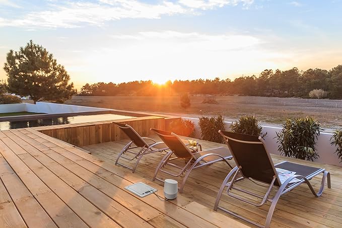 TayMac DOC320G Outdoor Comforts Gray In-Use Weatherproof Electrical Outlet Cover for Deck Box with Extension Cord Clamps for Duplex, Decorator, or GFCI