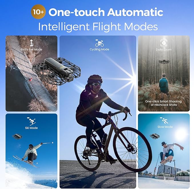 X1 PROMAX 8K Action Flying Camera, Foldable Drone with Camera with 42 KM/H Follow Speed, 10+ Fully Automatic Flight Modes, Fly Anywhere with OmniTerrain, SmoothCapture 2.0(Cycling Combo)