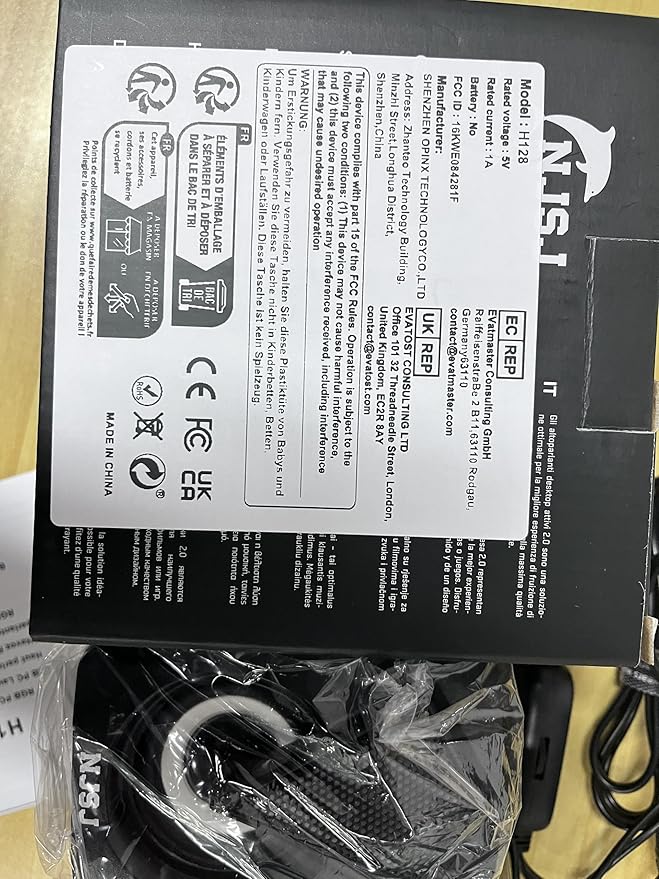 NJSJ Computer Speakers with Colorful RGB Lights, USB Powered 3.5mm Aux- in Mini PC Speakers, Crystal Sound Portable Speaker for Desktop Laptop Monitor Black