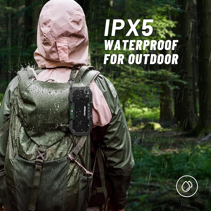 Emergency Radio Waterproof Bluetooth Speaker,Portable Digital AM FM Radio with Flashlight,Reading Lamp,Hand Crank NOAA Weather Radio with Solar Panel,5000mAH Cell Phone Charger,Emergency Survival Kit