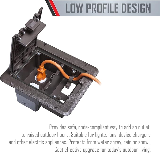 TayMac DOC320Z Deck/Floor Cover, 1-Gang, Bronze (Pack of 4)