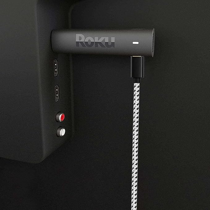 Y.D.F USB Power Cord Power up Your Fire TV Stick Form Your TV's USB Port, USB Cable for Chromecast/Roku Stick, 2 Pack 8 Inch (1 Straight 1 Angle)