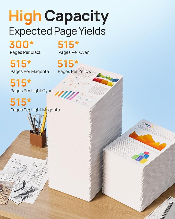 E-Z Ink Remanufactured Ink Cartridge Replacement for Epson 78 T078 Combo Pack to use with Artisan 50 Stylus Photo R260 R280 R380 RX580 RX595 RX680 Printer (7 Pack)
