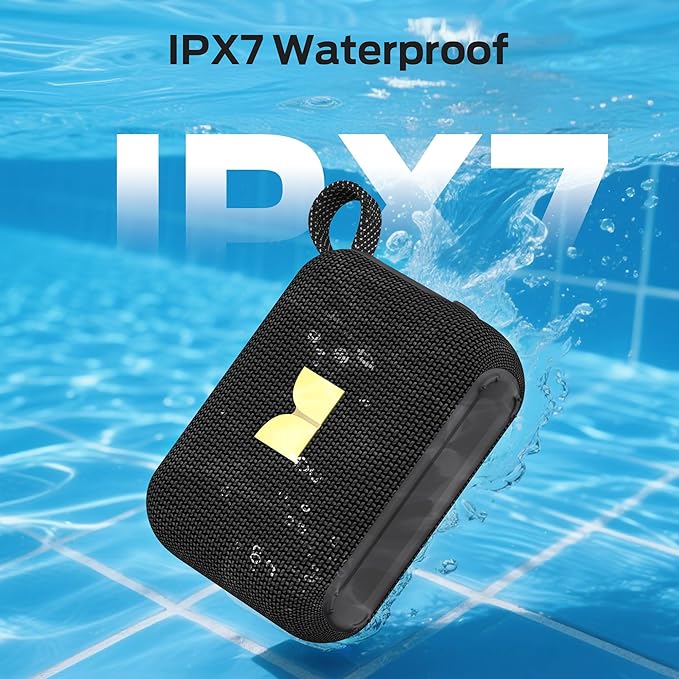Monster Cube 1 Portable Bluetooth Speaker, IPX7 Waterproof, Bluetooth 6.0, 20H Playtime, Powerful Stereo Sound, Speaker for Home, Outdoors and Travel, Black
