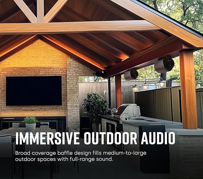 Polk Audio Atrium 8 SDI Flagship Outdoor Speaker (White) - Use as Single Unit or Stereo Pair, Powerful Bass & Broad Sound Coverage, Withstands Extreme Weather & Temperature (Pack of 4)