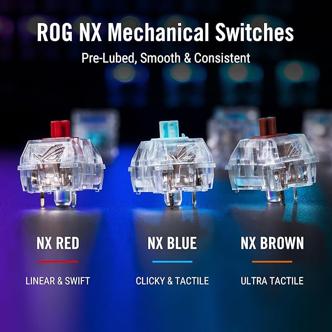 ASUS ROG Azoth Wireless Mechanical Gaming Keyboard – 75% TKL, Tri-Mode Connectivity, Hot Swappable Pre-lubed ROG NX Brown Switches, PBT Keycaps, RGB, OLED Display, PC/Mac Support - White