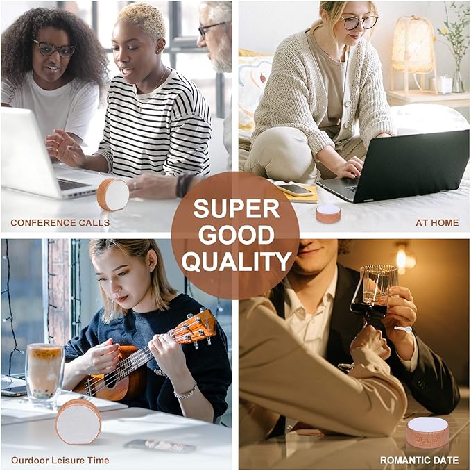 Wireless Speakers, Portable Bluetooth Speaker with IPX4 Waterproof, Perfect Small Size, HD Sound, Wireless Bluetooth Speaker for Home Office Bookshelf Outdoor Travel Camping-White