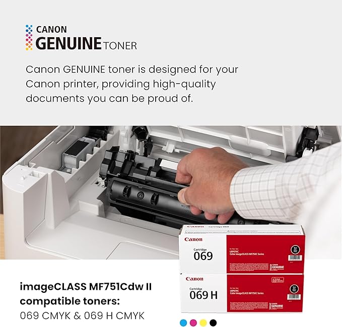 Canon Color imageCLASS MF751Cdw II - Wireless Duplex Laser Printer, Multifunction with Copier, Scanner, Automatic Document Feeder, 3 Year Limited Warranty, 35 PPM