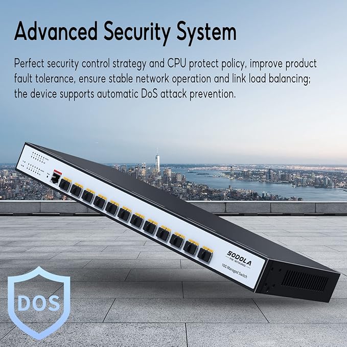 12 Port 10G SFP+ Smart Switch| L2/L3+ Smart Managed | DoS Attack Prevention | IPv6 | Static Routing | L2/L3QoS, IGMP & LAG | Limited Lifetime Protection Managed Ethernet Switch …