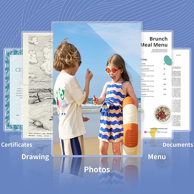 3 Mil Laminating Sheets 500 Packs, Thermal Laminating Pouches Holds 8.5" x 11" Sheets, Clear Laminator Plastic Paper 9 x 11.5 Inches - Rounded Corner Letter Size