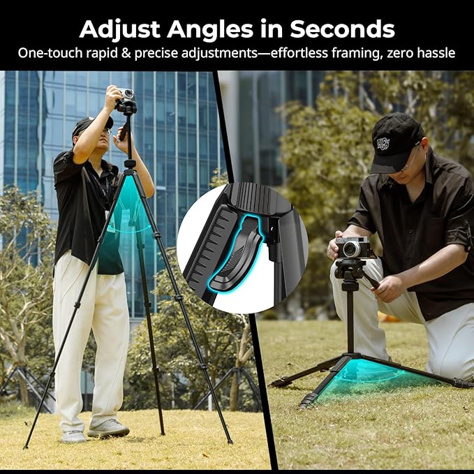 SmallRig 71" Camera Tripod Stand AP-21, Travel Tripod for iPhone and Camera for Canon for Nikon with Phone Holder & Carry Bag, Portable Beginner Tripod with Quick-Flip Lock Legs, Max Load 11lb