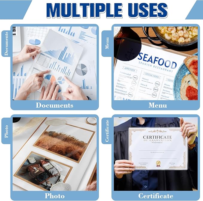 50 Pack 9x11.5inch 10mil Letter Size Laminating Sheets Thermal Laminating Pouches Laminator Sheets File Card Laminator Pouches 8.5x11inch for Work Permits Cards File Photos (50, 9"x11.5"-10mi)