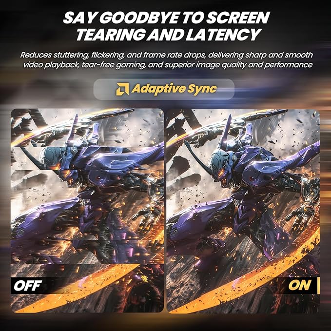 CRUA 24.5" White Gaming Monitor, 200Hz FHD(1920 * 1080P) VA Screen Computer Monitor, Supports Freesync, 120% sRGB, Blue Light Filter, Built-in Speakers, Wall Mountable Installs(HDMI 1.4/DP 1.2)