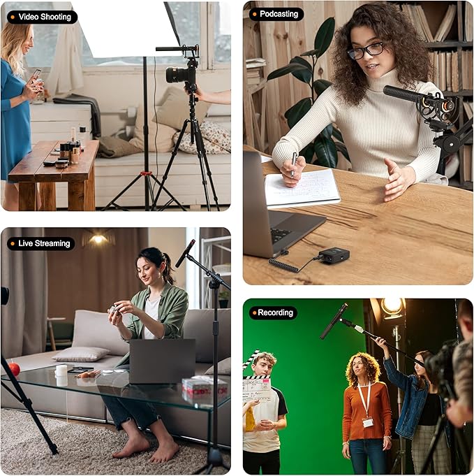 COMICA VM30 Shotgun Microphone, with Wireless Modes, USB C Digital Output, 75/150Hz, Super-Cardioid Universal Camera Microphone for Filmmakers, Vloggers - Wireless Mic for Camera, Smartphone, and PC