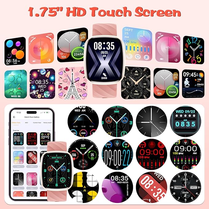 Smart Watch for Kids Fitness Activity Tracker for Boys Girls, Waterproof, Puzzle Games, Alarm Music, Sport Mode, Heart Rate, Sleep, Pedometer, Children Smartwatch Birthday Gift for Teens, Gold